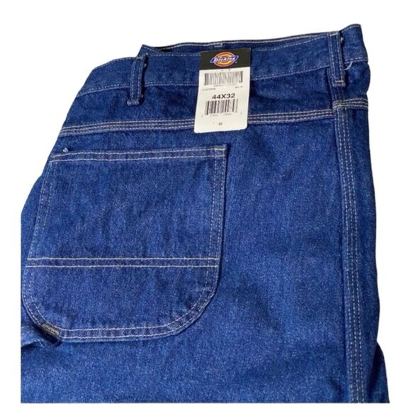 DICKIES NWT MEN'S CARPENTER FIT BLUE DENIM JEANS WAIST 44 LENGTH 32 NEW - Picture 3 of 8